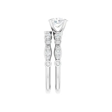 SOLANA 18K White Gold Oval Lab Grown Diamond Engagement Ring - Larson Jewelers