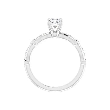 SOLANA 18K White Gold Oval Lab Grown Diamond Engagement Ring - Larson Jewelers