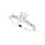 Bague de fiançailles SOLANA en or blanc 18 carats avec diamant ovale de laboratoire