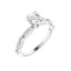 Bague de fiançailles SOLANA en or blanc 18 carats avec diamant ovale de laboratoire
