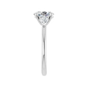 BUTTERCUP Silver Oval Lab Grown Diamond Engagement Ring