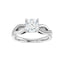 TALA 18K White Gold Round Lab Grown Diamond Engagement Ring