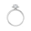 DAYSTAR 14K White Gold Halo Cushion Lab Grown Diamond Engagement Ring