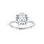 DAYSTAR 14K White Gold Halo Cushion Lab Grown Diamond Engagement Ring