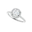 DAYSTAR 14K White Gold Halo Cushion Lab Grown Diamond Engagement Ring