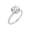 DAYSTAR 14K White Gold Halo Cushion Lab Grown Diamond Engagement Ring