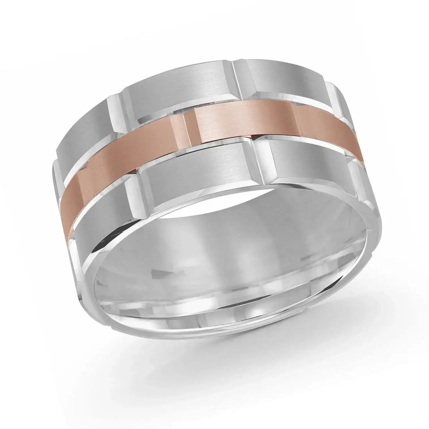 14K White Gold with 14K Rose Gold Ring from the Executif Collection by Malo