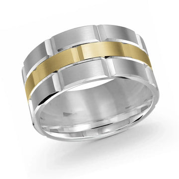 14K White Gold with 14K Yellow Gold Ring from the Executif Collection by Malo