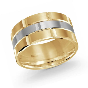 14K Yellow Gold with 14K White Gold Ring from the Executif Collection by Malo