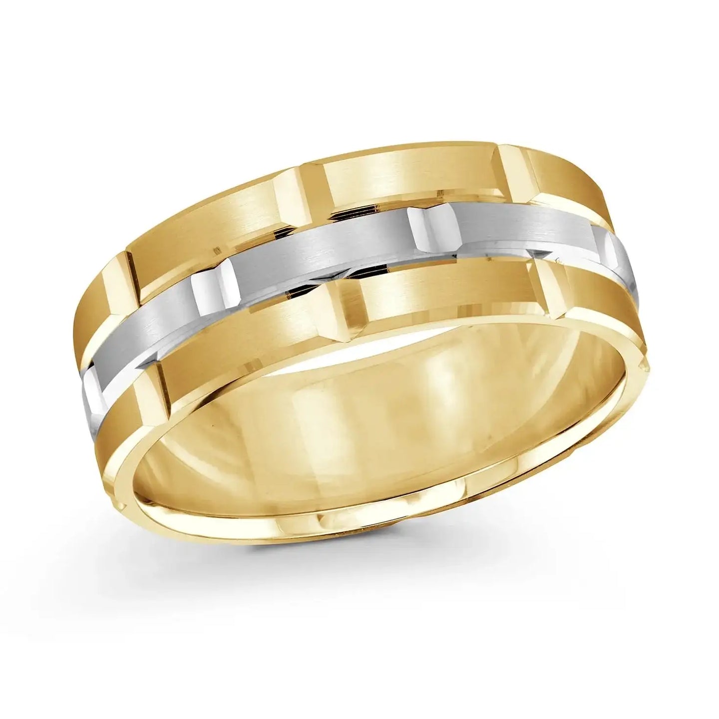 14K Yellow Gold with 14K White Gold Ring from the Executif Collection by Malo