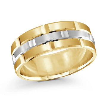 14K Yellow Gold with 14K White Gold Ring from the Executif Collection by Malo
