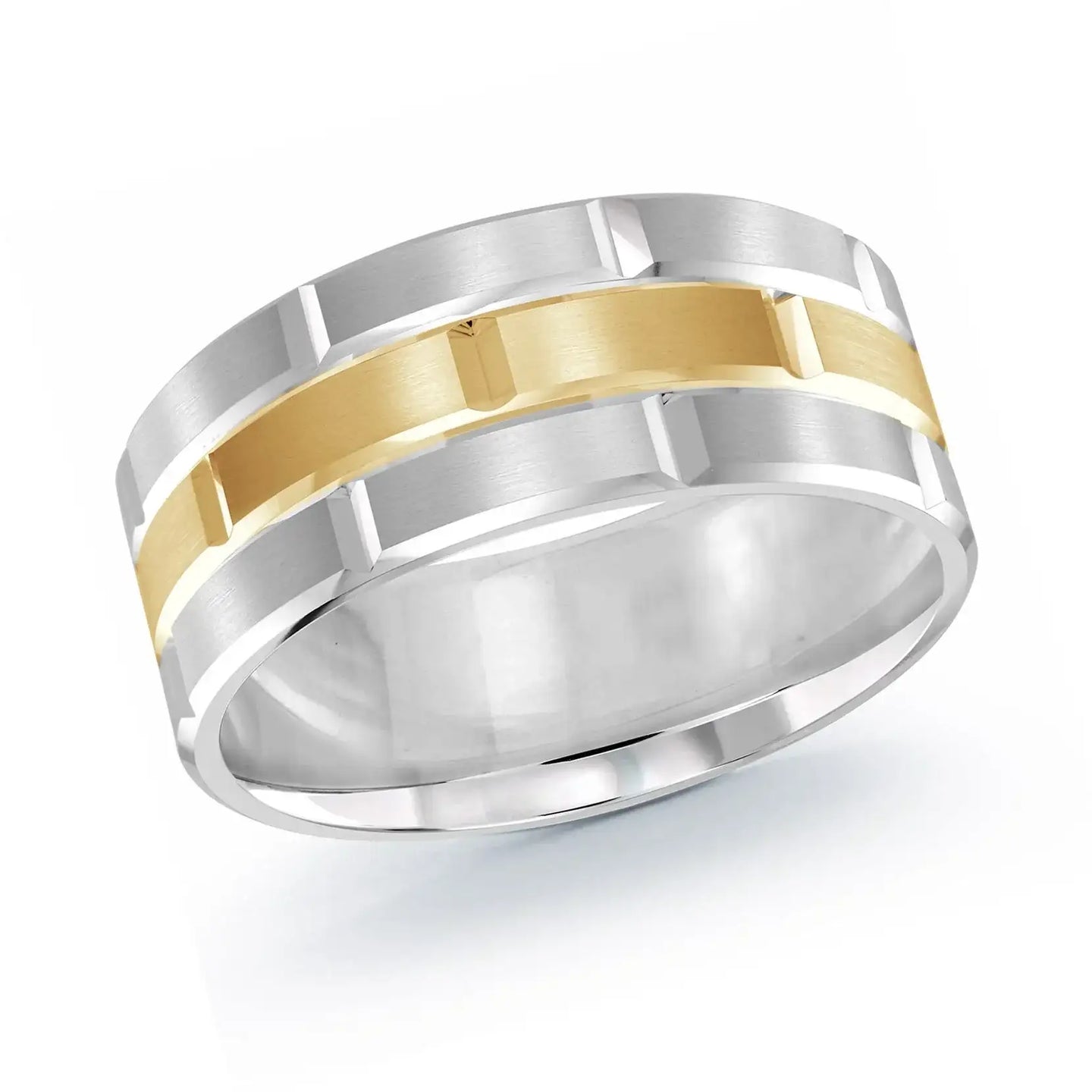 14K White Gold with 14K Yellow Gold Ring from the Executif Collection by Malo