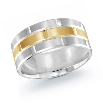14K White Gold with 14K Yellow Gold Ring from the Executif Collection by Malo