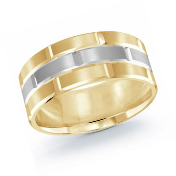 14K Yellow Gold with 14K White Gold Ring from the Executif Collection by Malo