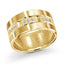 14K Yellow Gold with Inlaid Diamonds Ring from the Executif Collection by Malo