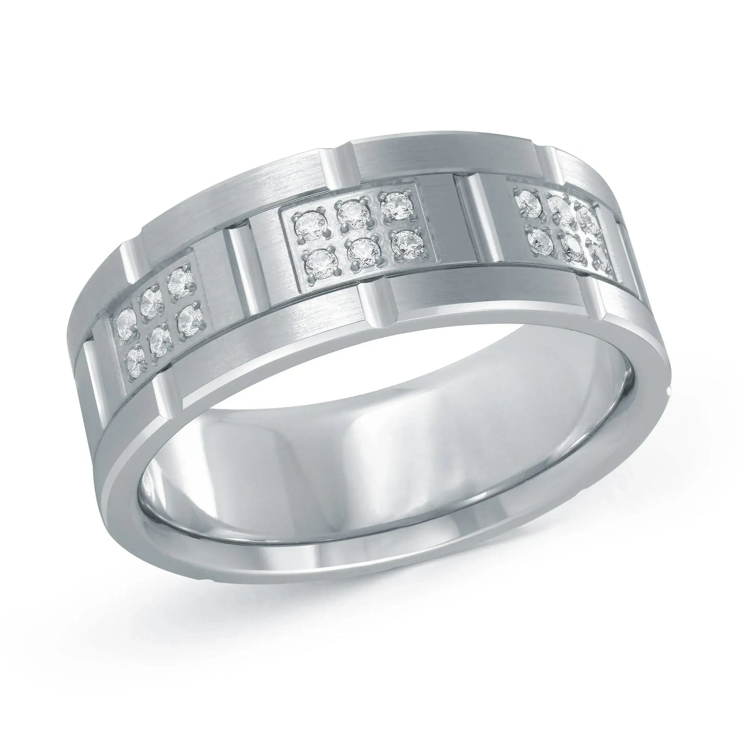 14K White Gold Ring from the Executif Collection by Malo