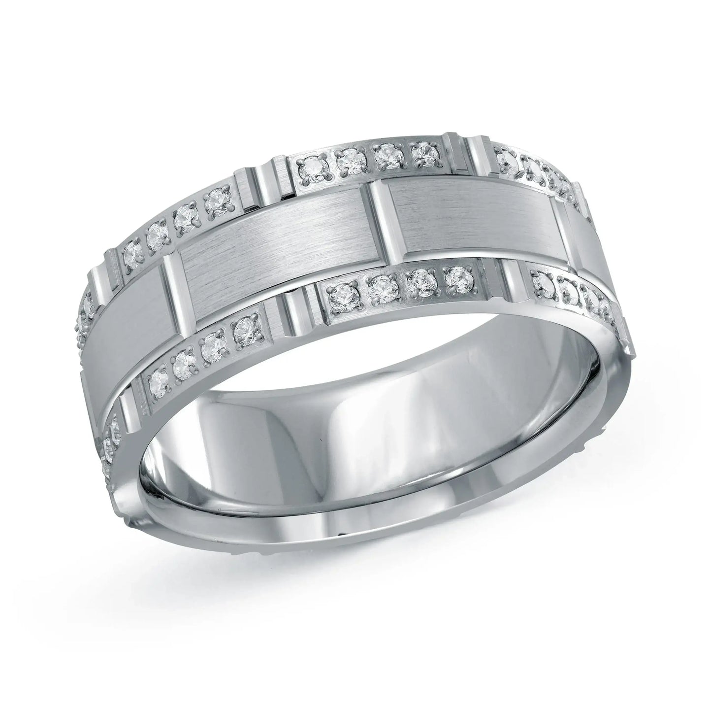 14K White Gold Ring from the Executif Collection by Malo