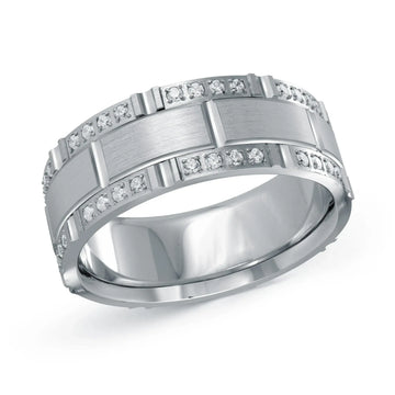 14K White Gold Ring from the Executif Collection by Malo