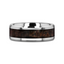 FAWN Beveled Tungsten Carbide Polished Men's Wedding Band with Dark Antler Inlay - 8mm