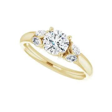 GILDA 14K Yellow Round Engagement Ring - Larson Jewelers