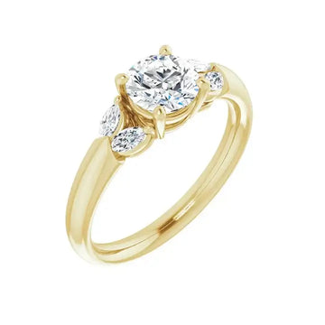GILDA 14K Yellow Round Engagement Ring - Larson Jewelers