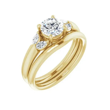 GILDA 14K Yellow Round Engagement Ring - Larson Jewelers
