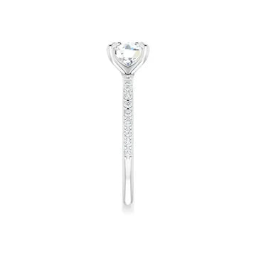 KIARA 18K White Gold Round Lab Grown Diamond Engagement Ring - Larson Jewelers
