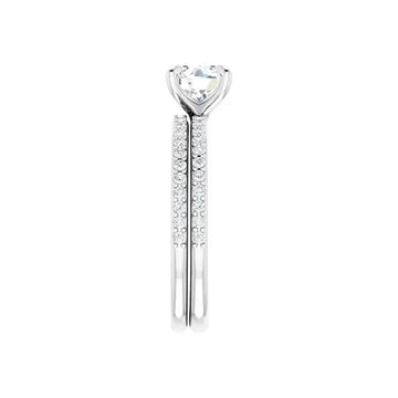 KIARA 18K White Gold Round Lab Grown Diamond Engagement Ring - Larson Jewelers
