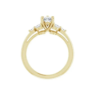 HAILEY 14K Yellow Gold Pear Cut Lab Grown Diamond Engagement Ring - Larson Jewelers