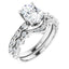 ABIGAIL 14K White Gold Oval Lab Grown Diamond Engagement Ring
