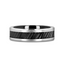 Anillo de cerámica y tungsteno negro con diseño de dientes de engranaje HELIX (6 mm, 8 mm y 10 mm)