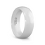 IVORY Domed Polish Finished White Ceramic Ring - 6mm & 8mm