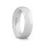 Bague en céramique blanche polie bombée IVORY - 6 mm et 8 mm