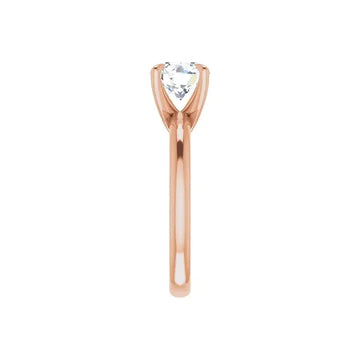 ORLA 14K Rose Gold Round Lab Grown Diamond Solitare Engagement Ring - Larson Jewelers