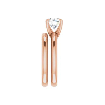 ORLA 14K Rose Gold Round Lab Grown Diamond Solitare Engagement Ring - Larson Jewelers