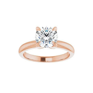 ORLA 14K Rose Gold Round Lab Grown Diamond Solitare Engagement Ring - Larson Jewelers