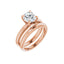 ORLA 14K Rose Gold Round Lab Grown Diamond Solitare Engagement Ring