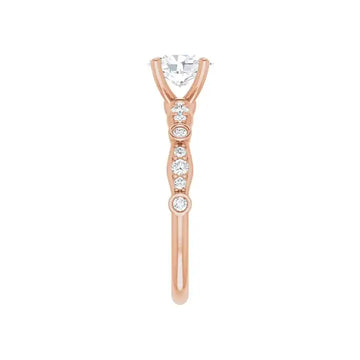 SOLANA 14K Rose Gold Oval Lab Grown Diamond Engagement Ring - Larson Jewelers