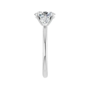 BUTTERCUP 18K White Gold Oval Lab Grown Diamond Engagement Ring - Larson Jewelers