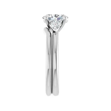 BUTTERCUP 18K White Gold Oval Lab Grown Diamond Engagement Ring - Larson Jewelers
