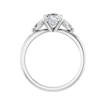 BUTTERCUP 18K White Gold Oval Lab Grown Diamond Engagement Ring - Larson Jewelers