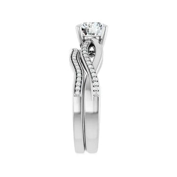 TALA 14K White Gold Round Lab Grown Diamond Engagement Ring - Larson Jewelers