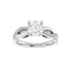 TALA 14K White Gold Round Lab Grown Diamond Engagement Ring