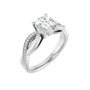 TALA 14K White Gold Round Lab Grown Diamond Engagement Ring