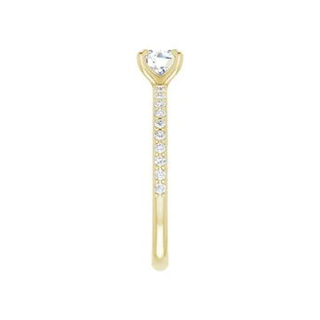 KIARA 14K Yellow Gold Round Lab Grown Diamond Engagement Ring - Larson Jewelers
