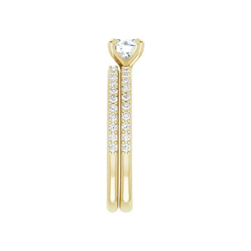 KIARA 14K Yellow Gold Round Lab Grown Diamond Engagement Ring - Larson Jewelers