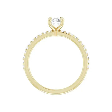 KIARA 14K Yellow Gold Round Lab Grown Diamond Engagement Ring - Larson Jewelers