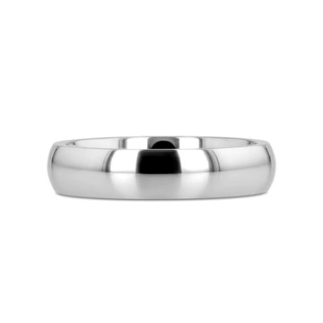 KOBOLD Domed Cobalt Chrome Comfort Fit Ring, Polished Finish — 4mm, 6mm, 8mm - Larson Jewelers