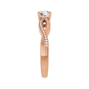 TALA 14K Rose Gold Round Lab Grown Diamond Engagement Ring
