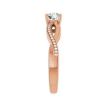 TALA 14K Rose Gold Round Lab Grown Diamond Engagement Ring - Larson Jewelers